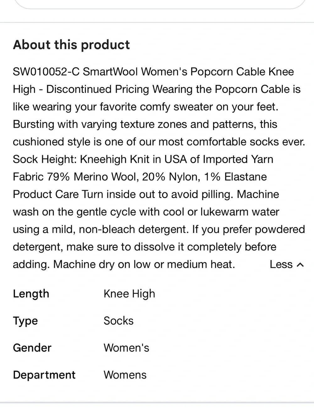 NWT Smartwool Popcorn Cable Knee High Socks Small Gray Red Merino Wool Cozy